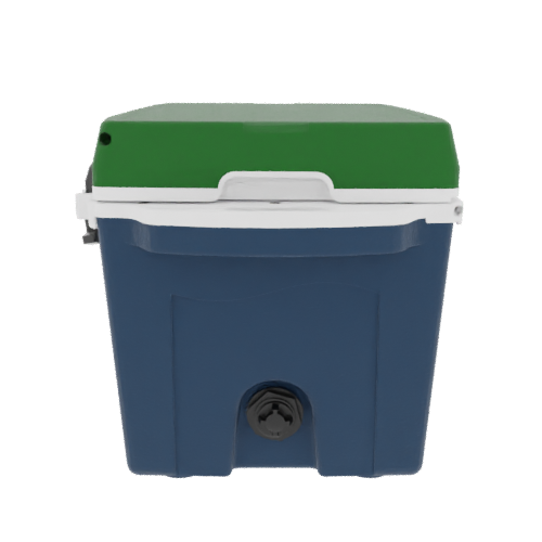 Taiga 27 Quart Blue Cooler with Green Lid – Boat Ice Chest Made in USA