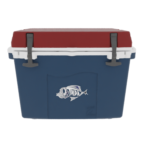 Taiga 27 Quart Blue Cooler with Maroon Lid – Compact Outdoor Ice Chest Built Tough in the USA