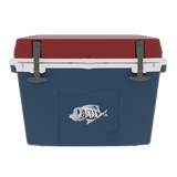 Taiga 27 Quart Blue Cooler with Maroon Lid – Compact Outdoor Ice Chest Built Tough in the USA