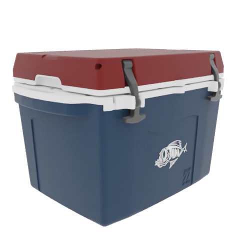 Taiga 27 Quart Blue Cooler with Maroon Lid – Compact Outdoor Ice Chest Built Tough in the USA