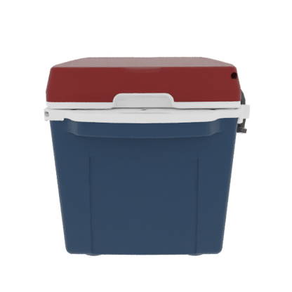 Taiga 27 Quart Blue Cooler with Maroon Lid – Compact Outdoor Ice Chest Built Tough in the USA
