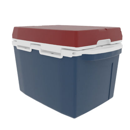 Taiga 27 Quart Blue Cooler with Maroon Lid – Compact Outdoor Ice Chest Built Tough in the USA
