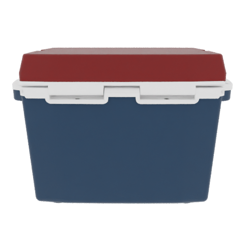 Taiga 27 Quart Blue Cooler with Maroon Lid – Compact Outdoor Ice Chest Built Tough in the USA