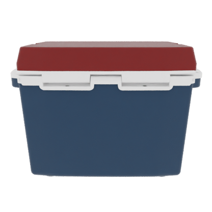 Taiga 27 Quart Blue Cooler with Maroon Lid – Compact Outdoor Ice Chest Built Tough in the USA