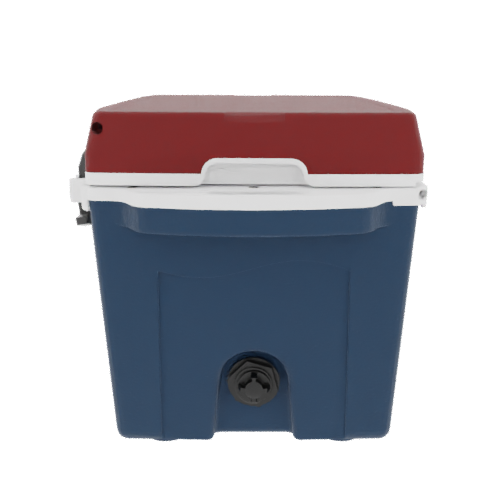 Taiga 27 Quart Blue Cooler with Maroon Lid – Compact Outdoor Ice Chest Built Tough in the USA