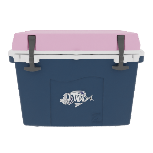Taiga 27 Quart Blue Cooler with Pink Lid – Stylish Personal Travel Cooler