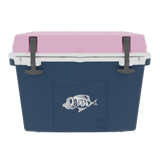 Taiga 27 Quart Blue Cooler with Pink Lid – Stylish Personal Travel Cooler