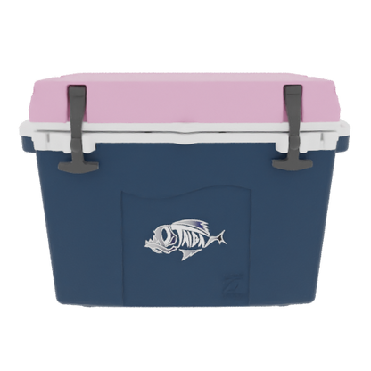 Taiga 27 Quart Blue Cooler with Pink Lid – Stylish Personal Travel Cooler