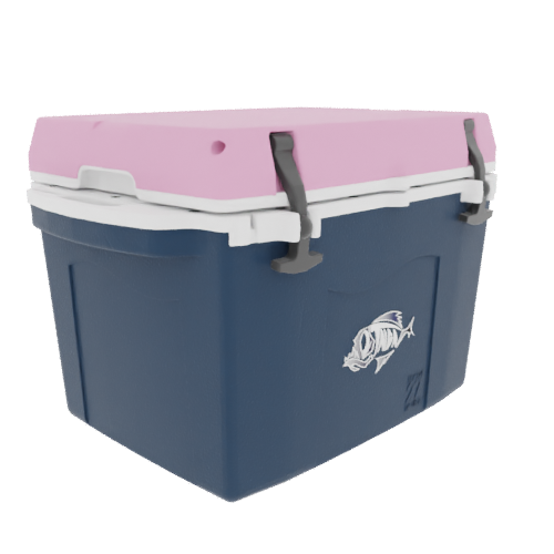 Taiga 27 Quart Blue Cooler with Pink Lid – Stylish Personal Travel Cooler