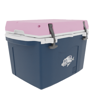 Taiga 27 Quart Blue Cooler with Pink Lid – Stylish Personal Travel Cooler