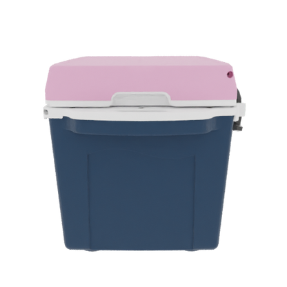 Taiga 27 Quart Blue Cooler with Pink Lid – Stylish Personal Travel Cooler