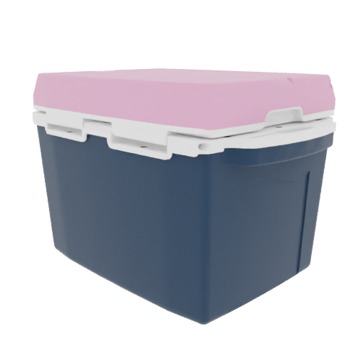Taiga 27 Quart Blue Cooler with Pink Lid – Stylish Personal Travel Cooler