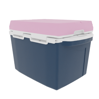 Taiga 27 Quart Blue Cooler with Pink Lid – Stylish Personal Travel Cooler