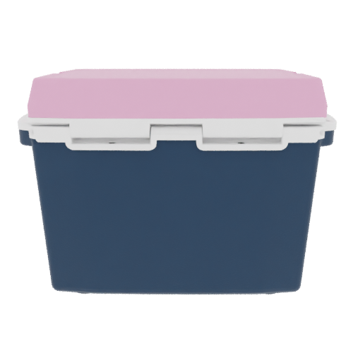 Taiga 27 Quart Blue Cooler with Pink Lid – Stylish Personal Travel Cooler