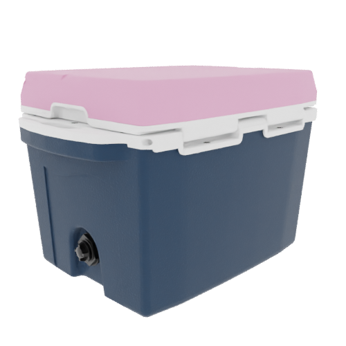 Taiga 27 Quart Blue Cooler with Pink Lid – Stylish Personal Travel Cooler