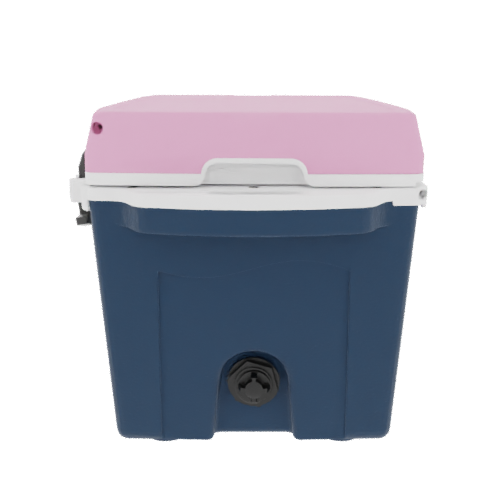 Taiga 27 Quart Blue Cooler with Pink Lid – Stylish Personal Travel Cooler