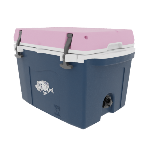 Taiga 27 Quart Blue Cooler with Pink Lid – Stylish Personal Travel Cooler