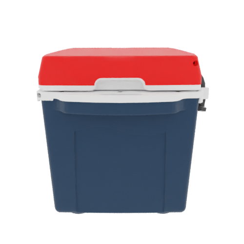 Taiga Coolers 27 Quart Blue Cooler with Red Lid – Reliable Boat Ice Cooler Built Tough