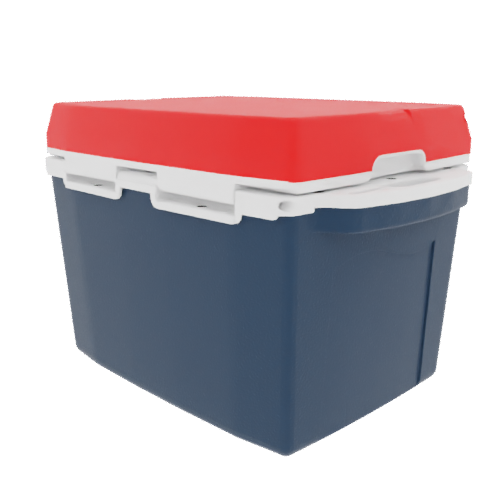 Taiga Coolers 27 Quart Blue Cooler with Red Lid – Reliable Boat Ice Cooler Built Tough