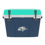 Taiga 27 Quart Blue Cooler with Seafoam Lid – American-Made Personal Ice Chest for the Outdoors