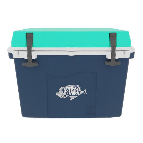 Taiga 27 Quart Blue Cooler with Seafoam Lid – American-Made Personal Ice Chest for the Outdoors