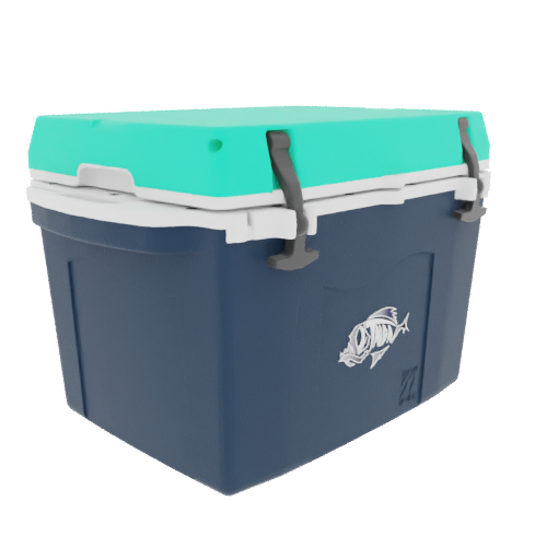 Taiga 27 Quart Blue Cooler with Seafoam Lid – American-Made Personal Ice Chest for the Outdoors