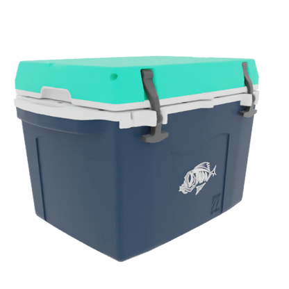 Taiga 27 Quart Blue Cooler with Seafoam Lid – American-Made Personal Ice Chest for the Outdoors