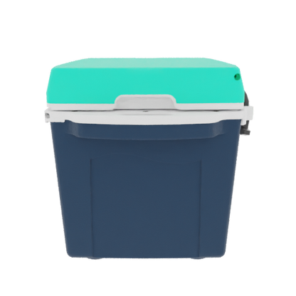 Taiga 27 Quart Blue Cooler with Seafoam Lid – American-Made Personal Ice Chest for the Outdoors