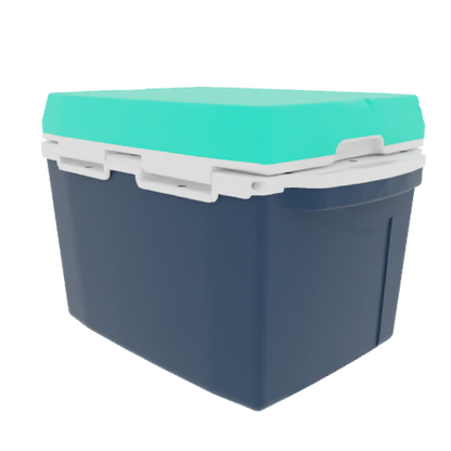 Taiga 27 Quart Blue Cooler with Seafoam Lid – American-Made Personal Ice Chest for the Outdoors