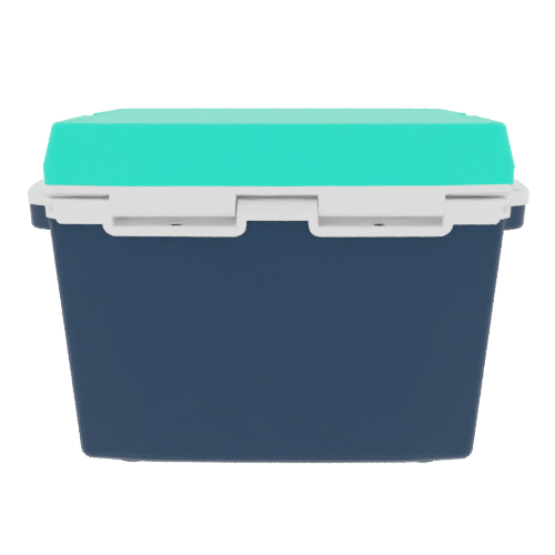 Taiga 27 Quart Blue Cooler with Seafoam Lid – American-Made Personal Ice Chest for the Outdoors