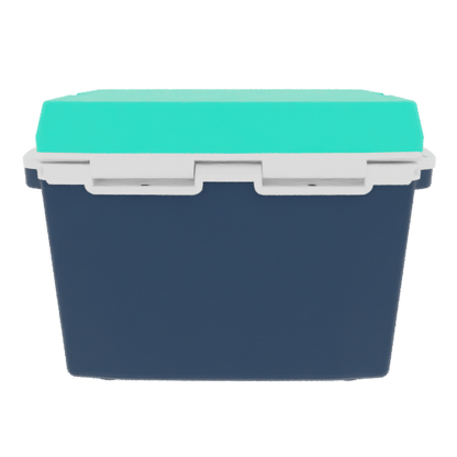 Taiga 27 Quart Blue Cooler with Seafoam Lid – American-Made Personal Ice Chest for the Outdoors