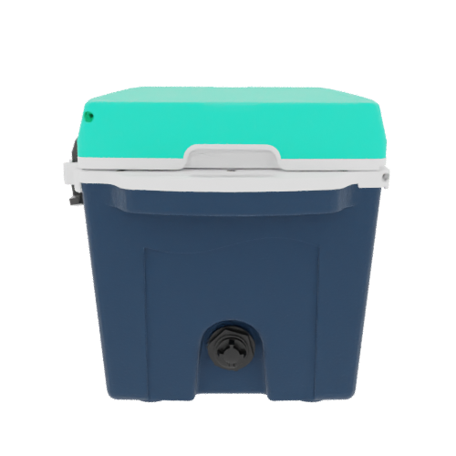 Taiga 27 Quart Blue Cooler with Seafoam Lid – American-Made Personal Ice Chest for the Outdoors