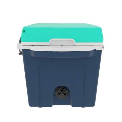 Taiga 27 Quart Blue Cooler with Seafoam Lid – American-Made Personal Ice Chest for the Outdoors