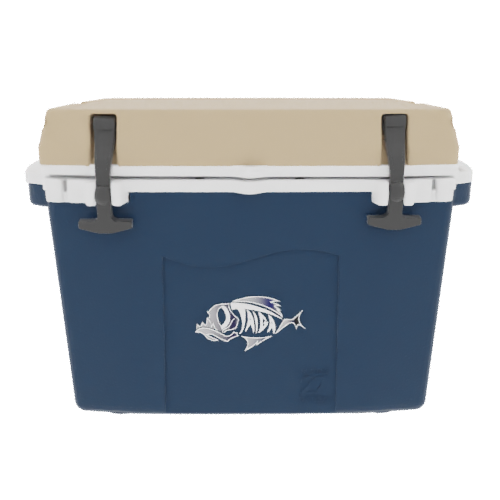 Taiga 27 Quart Blue Cooler with Tan Lid – Durable Small Hard Cooler for Hunting & Field Use
