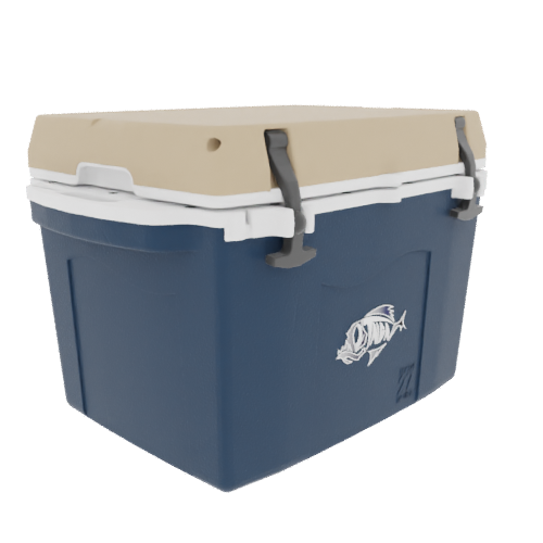 Taiga 27 Quart Blue Cooler with Tan Lid – Durable Small Hard Cooler for Hunting & Field Use