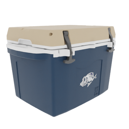 Taiga 27 Quart Blue Cooler with Tan Lid – Durable Small Hard Cooler for Hunting & Field Use