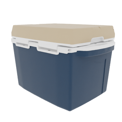Taiga 27 Quart Blue Cooler with Tan Lid – Durable Small Hard Cooler for Hunting & Field Use
