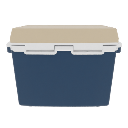 Taiga 27 Quart Blue Cooler with Tan Lid – Durable Small Hard Cooler for Hunting & Field Use