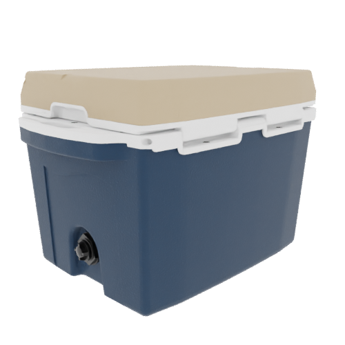 Taiga 27 Quart Blue Cooler with Tan Lid – Durable Small Hard Cooler for Hunting & Field Use