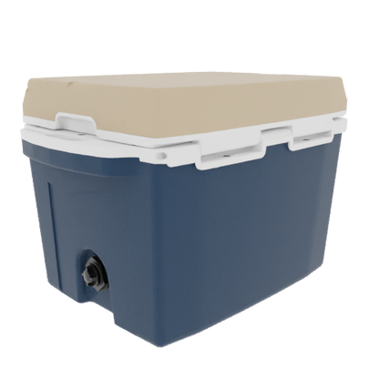 Taiga 27 Quart Blue Cooler with Tan Lid – Durable Small Hard Cooler for Hunting & Field Use
