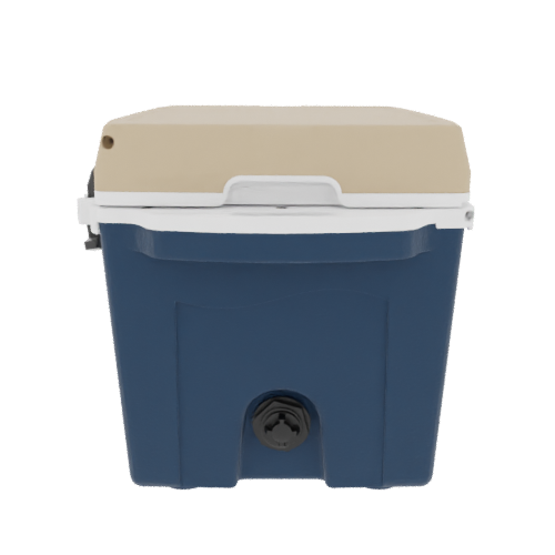 Taiga 27 Quart Blue Cooler with Tan Lid – Durable Small Hard Cooler for Hunting & Field Use
