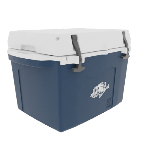 Taiga 27 Quart Blue Cooler with White Lid – American-Made Hard Shell Cooler for the Outdoors