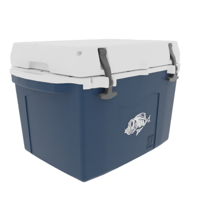 Taiga 27 Quart Blue Cooler with White Lid – American-Made Hard Shell Cooler for the Outdoors