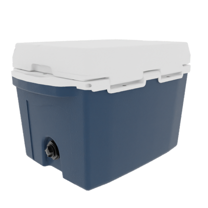 Taiga 27 Quart Blue Cooler with White Lid – American-Made Hard Shell Cooler for the Outdoors