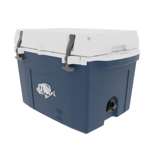 Taiga 27 Quart Blue Cooler with White Lid – American-Made Hard Shell Cooler for the Outdoors