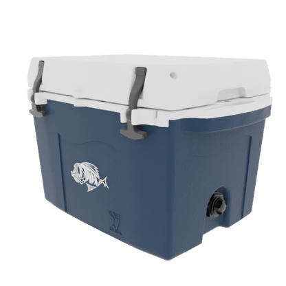 Taiga 27 Quart Blue Cooler with White Lid – American-Made Hard Shell Cooler for the Outdoors