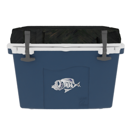 Taiga 27 Quart Blue Cooler with Woodland Camo Lid – Rugged Outdoor Ice Chest Built for the Field