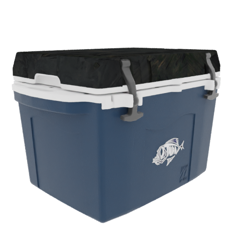 Taiga 27 Quart Blue Cooler with Woodland Camo Lid – Rugged Outdoor Ice Chest Built for the Field