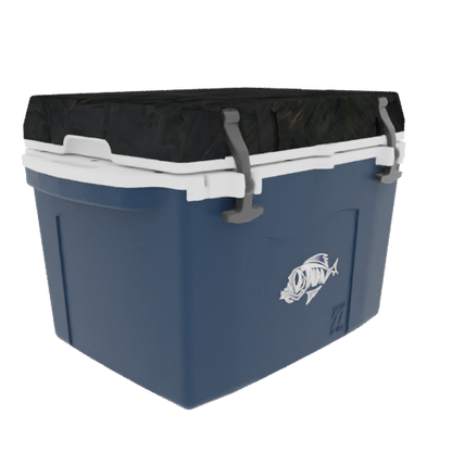 Taiga 27 Quart Blue Cooler with Woodland Camo Lid – Rugged Outdoor Ice Chest Built for the Field