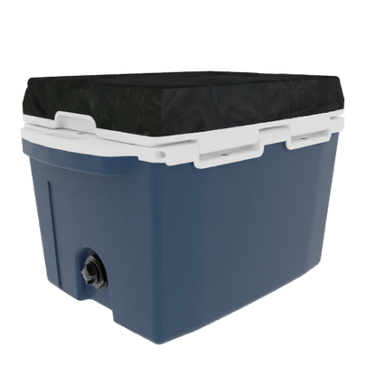 Taiga 27 Quart Blue Cooler with Woodland Camo Lid – Rugged Outdoor Ice Chest Built for the Field